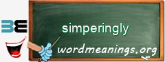 WordMeaning blackboard for simperingly